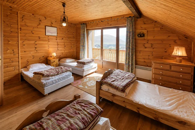 Une chambre ouverte sur la montagne